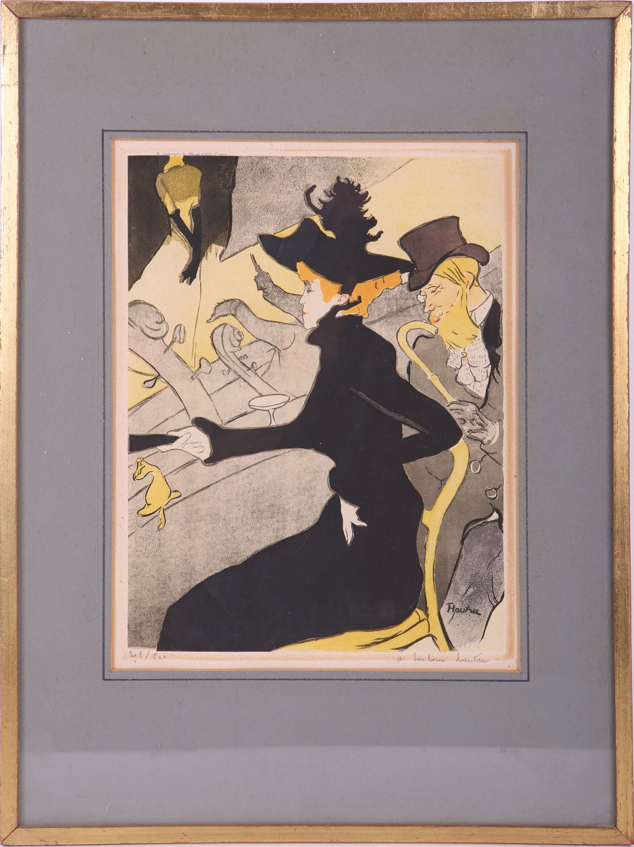 After Toulouse Lautrec (1864-1901, French), `Divan Japonais`, early 20th Century, etching in