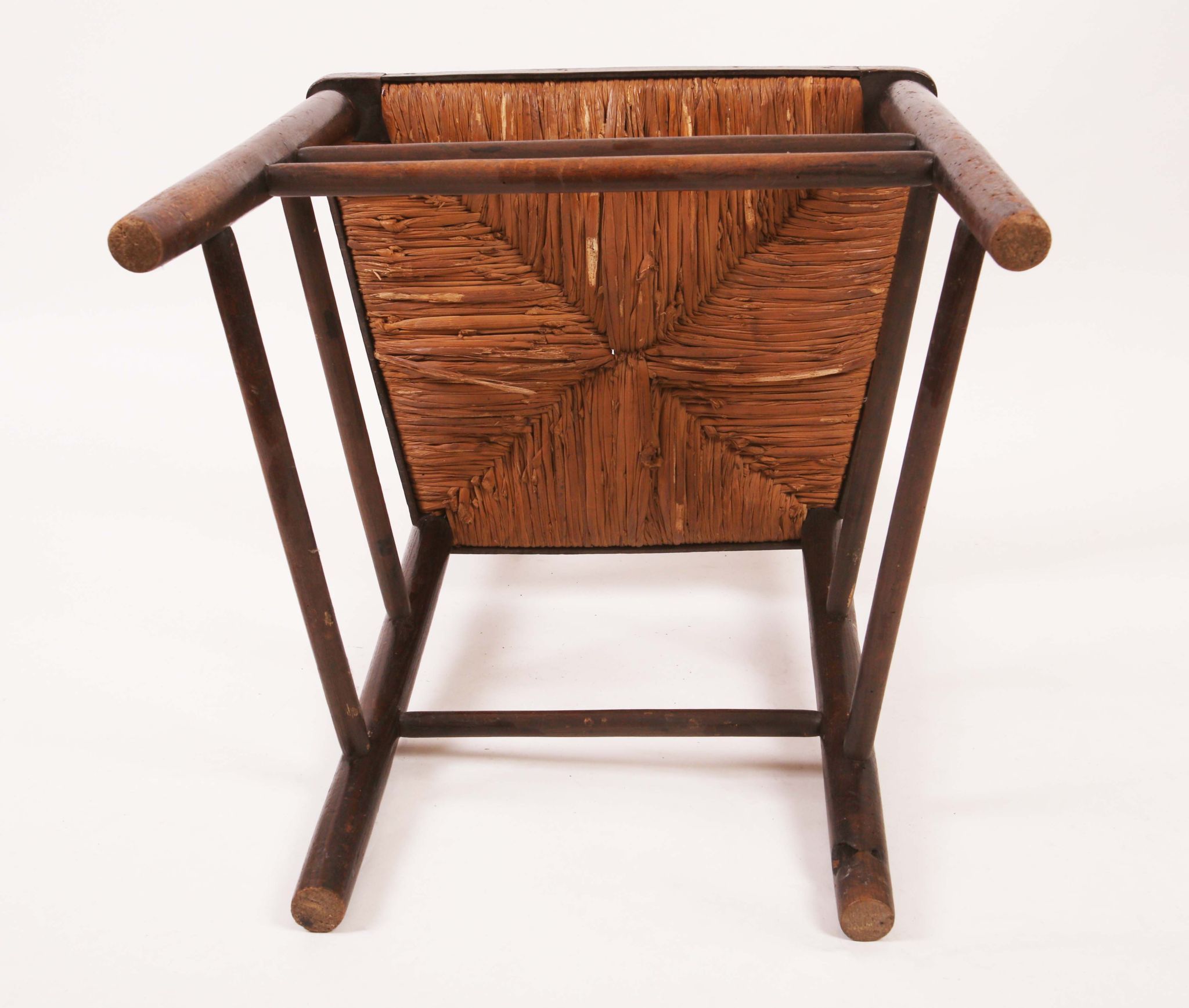 Attributed to William Morris, a late 19th century `Sussex` chair, with rush seat. - Image 3 of 5