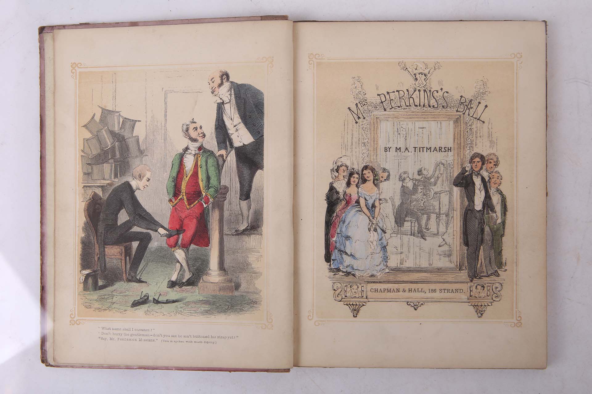 [THACKERAY, William Makespeace (1811-63)]. Mrs Perkins`s Ball. By M. A. Titmarsh. [London:]