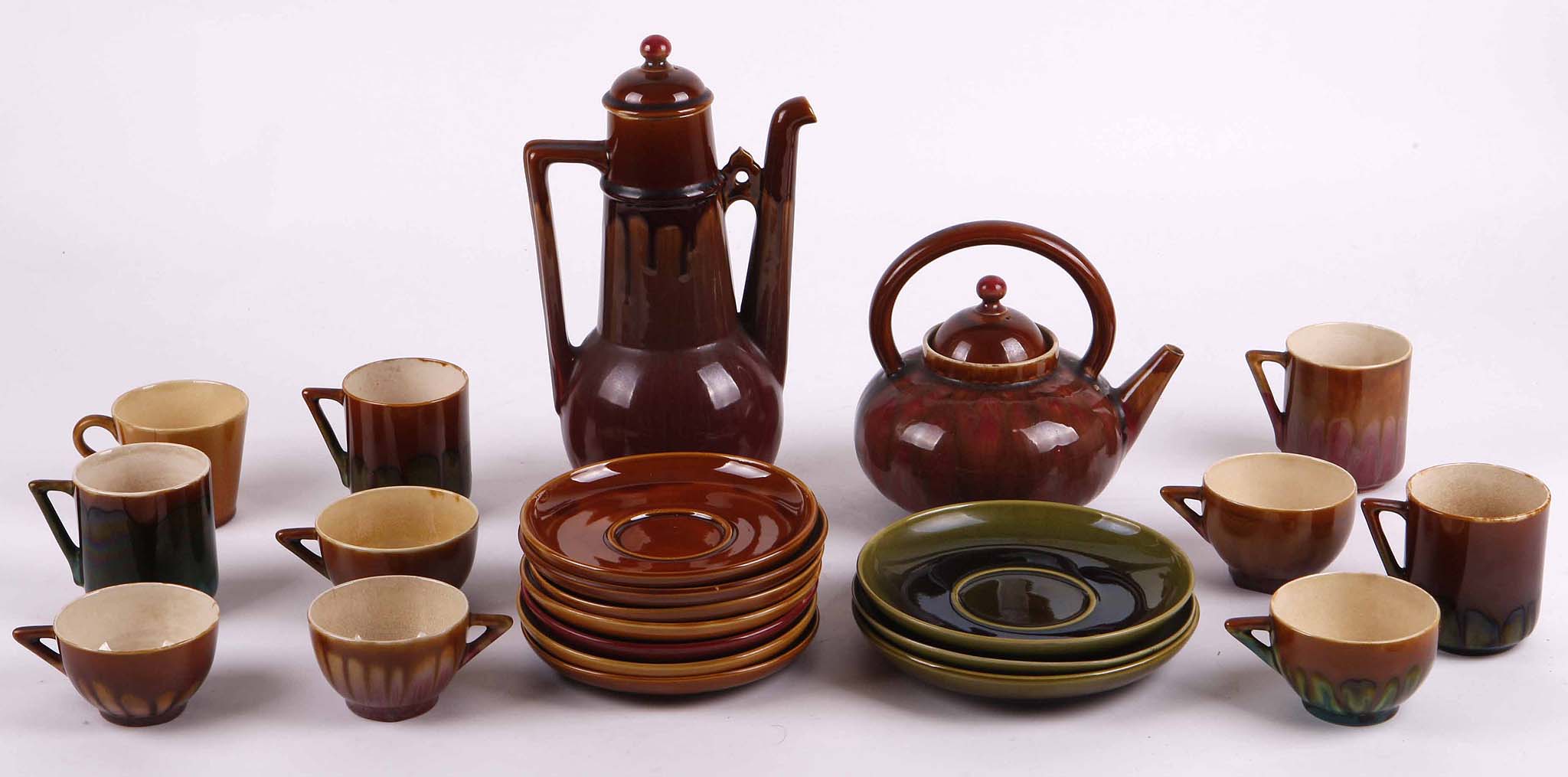 Christopher Dresser for Linthorpe Pottery of Middlesbrough, an 1870-80 Linthorpe Art Pottery coffee,