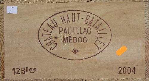 Bordeaux: Chateau Haut-Batailliey, 2004, Pauillac, 12 bottles, in own wooden case