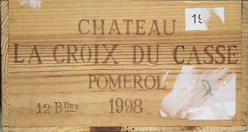 Bordeaux: Chateau La Croix Du Casse, 1998,Pomerol, 6 bottles, in own wooden case