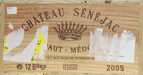 Bordeaux: Chateau Senejac, 2005, Haut-Medoc, 12 bottles, in own wooden case