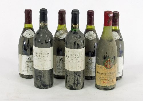 Bordeaux: Chateau de La Tour 1997, 1 bottle, Chateau de La Tour 1999, 1 bottle, Beaujolais