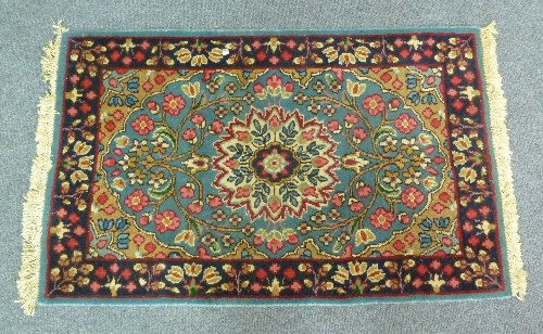 Three small Oriental rugs, 102cm (40"), 100cm (39") and 97cm (38") long, and another rug with - Image 5 of 5