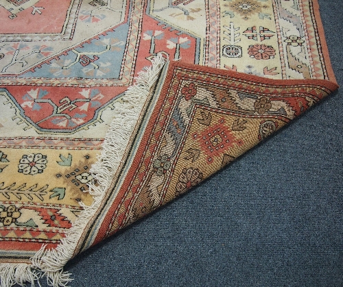 A large Turkish carpet, of geometric design within a multiple border, 460cm x 307.5cm (181" x 121") - Image 3 of 3