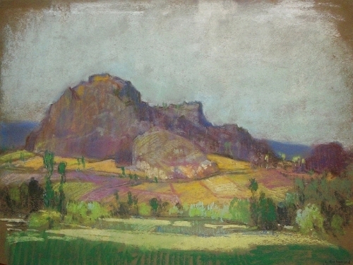 Leonard Richmond (British 1889-1965) [ARR]/Rocky Outcrop, Northern France/pastel, 35cm x 50cm (14" x