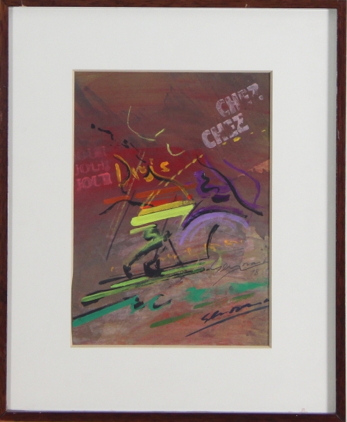 Jaume Genovart [ARR]/Abstract/signed and dated 1978/mixed media, 30cm x 22cm (12" x 8.75")