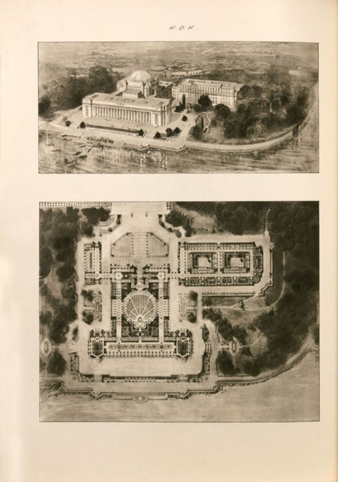 Concours d’architecture. Architectural competition. Genf [1926/27]. Zwei Originalbroschuren, mehrere