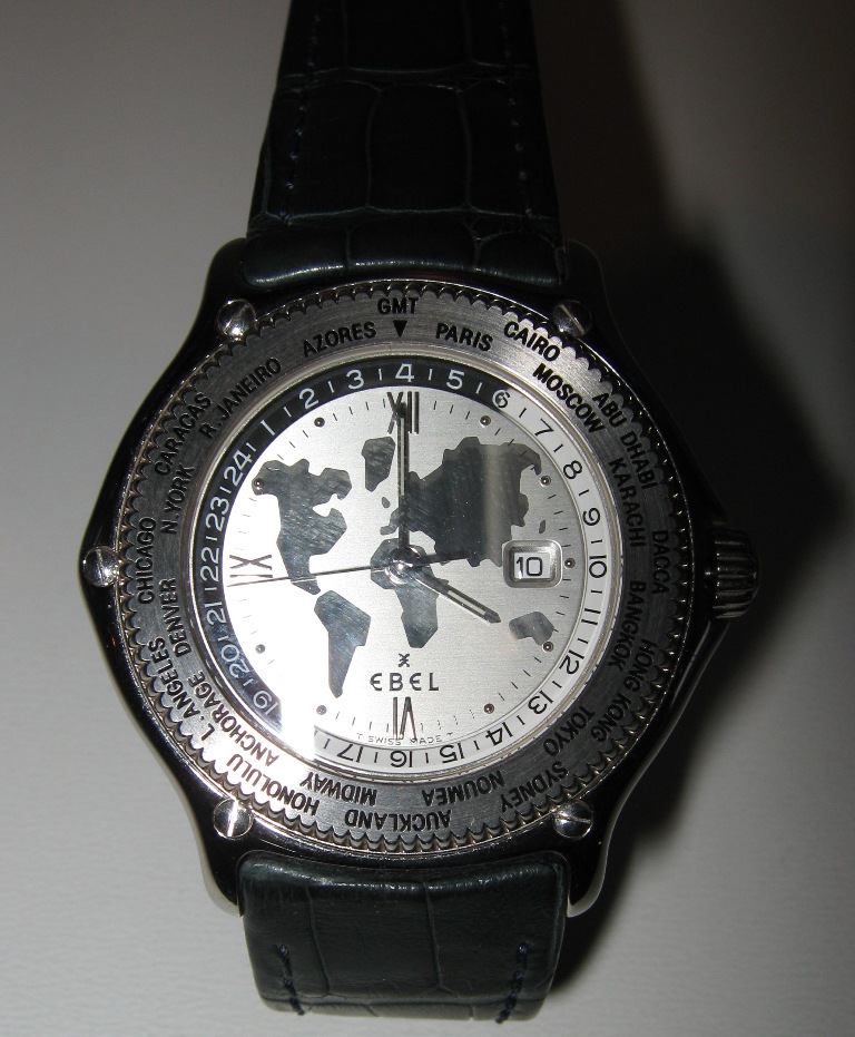 An Ebel Globe GMT2 wristwatch