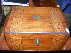 19thC. Marquetry Inlaid Writing Slope