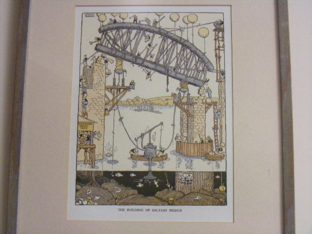 Building Of Saltash Bridge~W. Heath Robinson Print