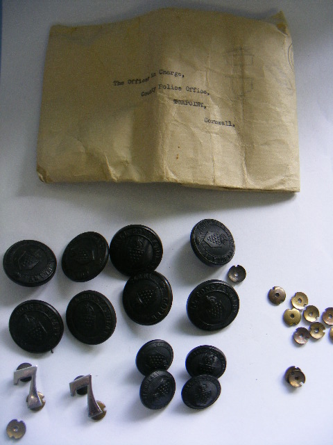 1960`S Cornish Police Officer`s Tunic Buttons