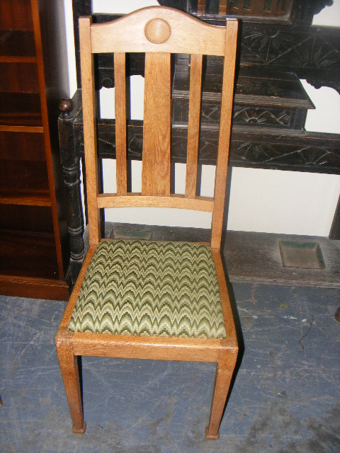 Four Arts & Crafts Oak Chairs