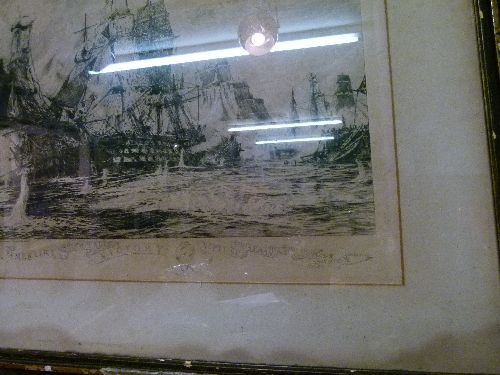 William Lionel Wyllie (1851-1931) - Etching - The Battle Of Trafalgar, published by The Fine Art - Image 5 of 6
