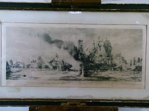 William Lionel Wyllie (1851-1931) - Etching - The Battle Of Trafalgar, published by The Fine Art - Image 6 of 6