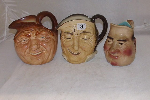 2 DOULTON TOBY JUGS & 1 OTHER