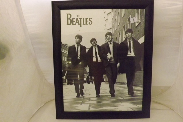 BLACK AND WHITE  PICTURE OF THE BEATLES FRAME SIZE 18 1/2"" X 22