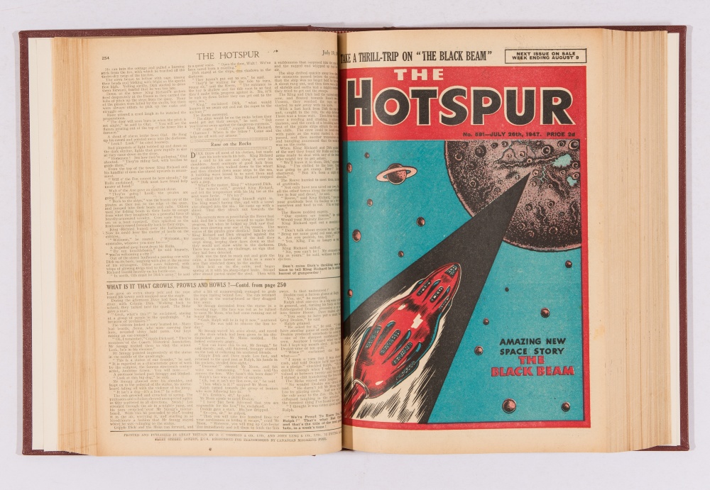 Hotspur (1947-48) 561-636 Complete two years in bound volume. Starring The Iron Teacher, The Red