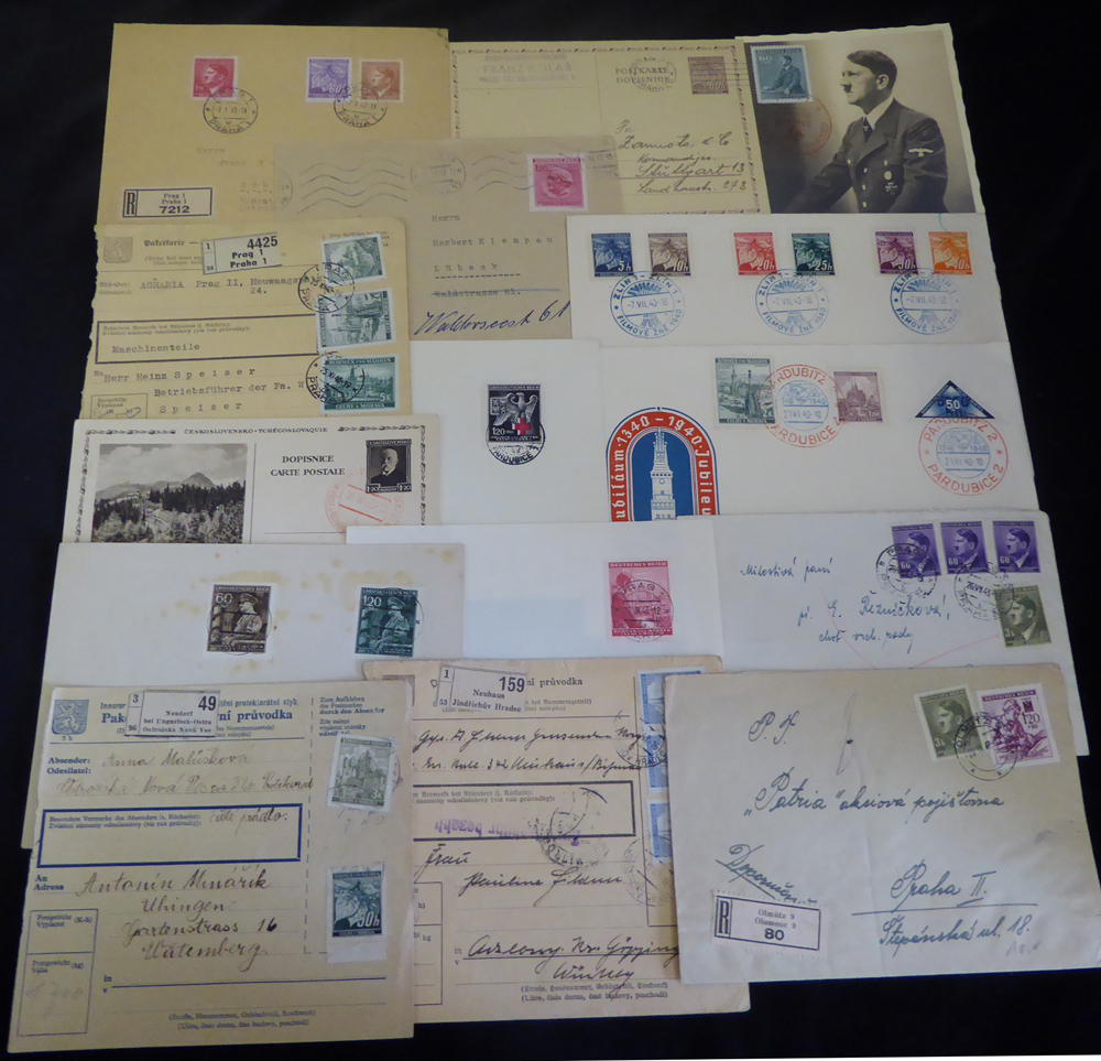 BOHEMIA & MORAVIA 1939-44 range of 80 covers/cards incl. a variety of frankings, special pmks etc.