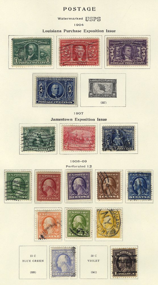 1851-1960 M & U collection in a Scott printed album with many early issues with vals to 30c,