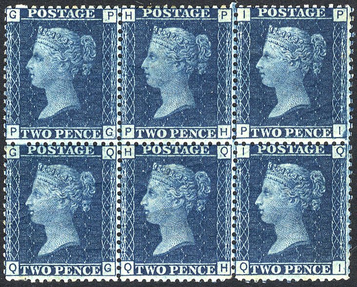 1869 2d blue Pl.15 block of four PG/QI, fresh M with full o.g, small gum tones & light gum creases,