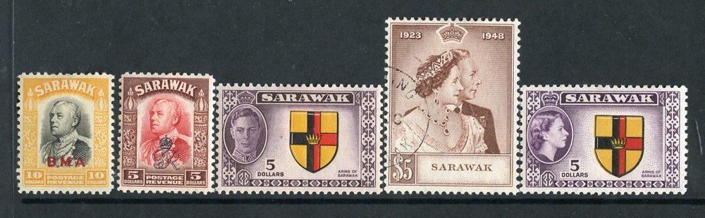 1945-65 fine M collection on leaves incl. 1945 BMA optd set, 1946 Centenary set, 1947 Crown Colony