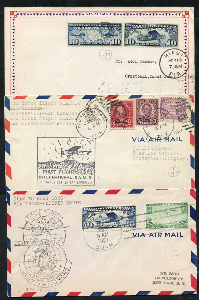 1930`s Airmail covers with attractive ranges of FFCs, commercial mail, interesting frankings with