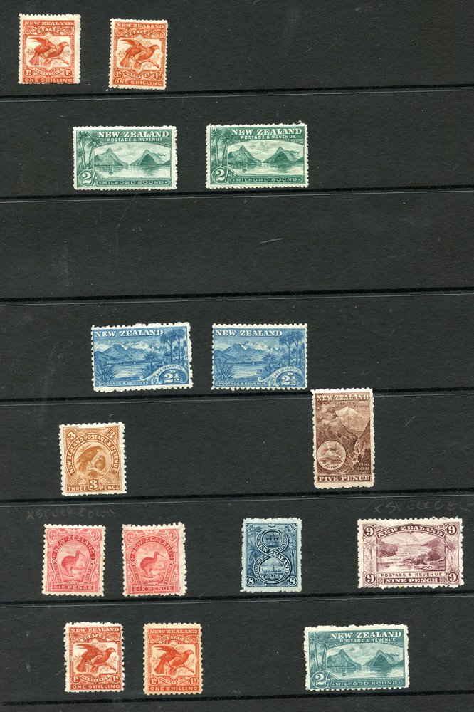 1875-1906 range of stamps on double sided black display cards. Mainly 1898-1907 Pictorial issues