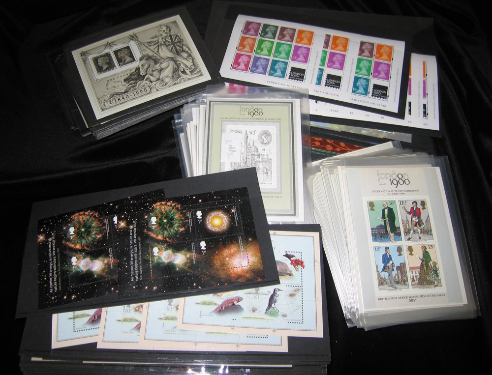 1978-2013 MINIATURE SHEETS duplicated UM range incl. 2010 Festival of Stamps (1p to £1.46) x14.