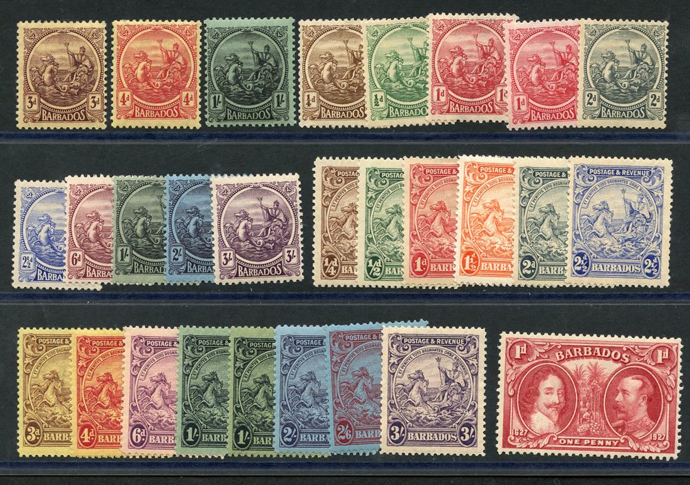 1921-24 MCCA & MSCA sets SG.213/228, 1925 MSCA set SG.229/239 & 1927 1d Tercentenary, all fine M.