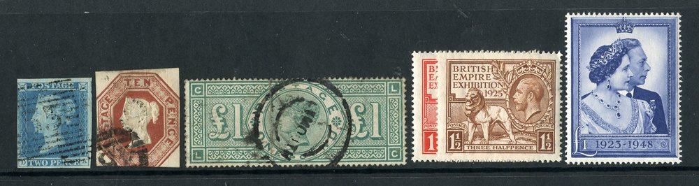 1841-1970 M & U collection housed in a Davo hingeless album incl. 1841 1d (2), 2d (2), 10d Embossed