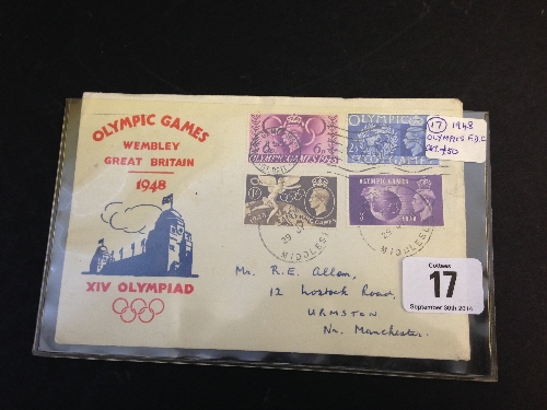 GB 1948 Olympic games F D C cat £50.