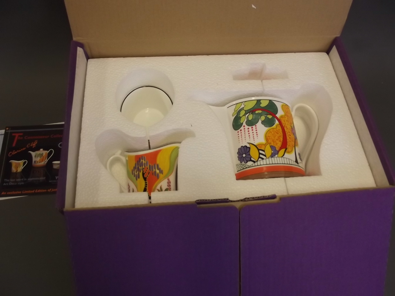 A Wedgwood Limited Edition Clarice Cliff tea service, boxed