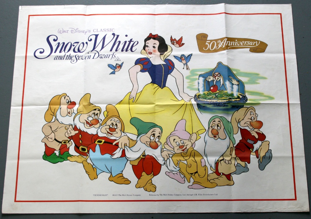 Collection of 7 Walt Disney UK cinema posters, 1980-90`s, including Cinderella, Jungle Book, The