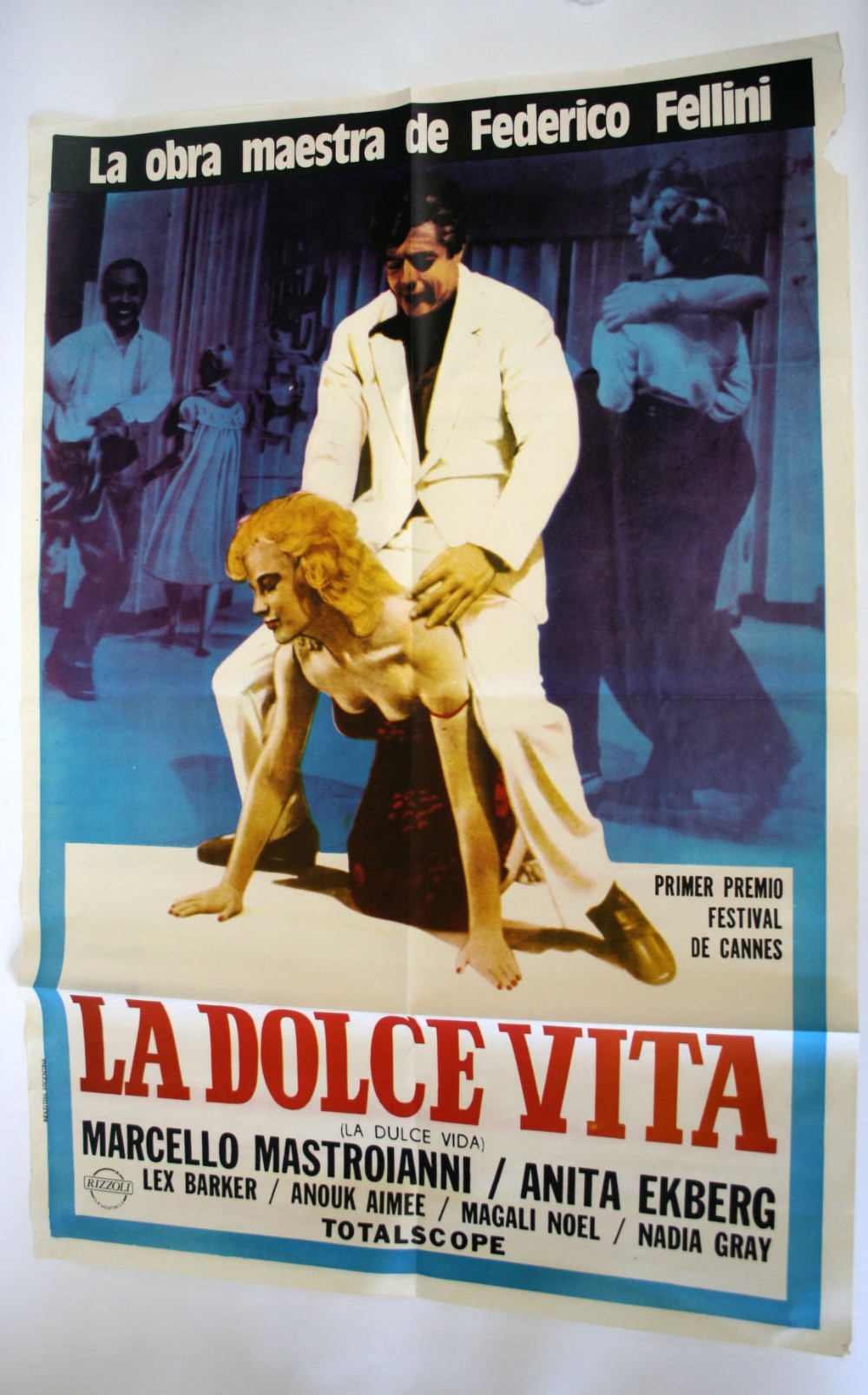 La Dolce Vita 1970`s Re-release Film Poster being an Argentine example. Poster remains in very