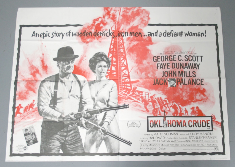 Ten UK Quad cinema posters, most 1960-70`s, including Odessa File, Oklahoma Crude, Black Tulip, Land