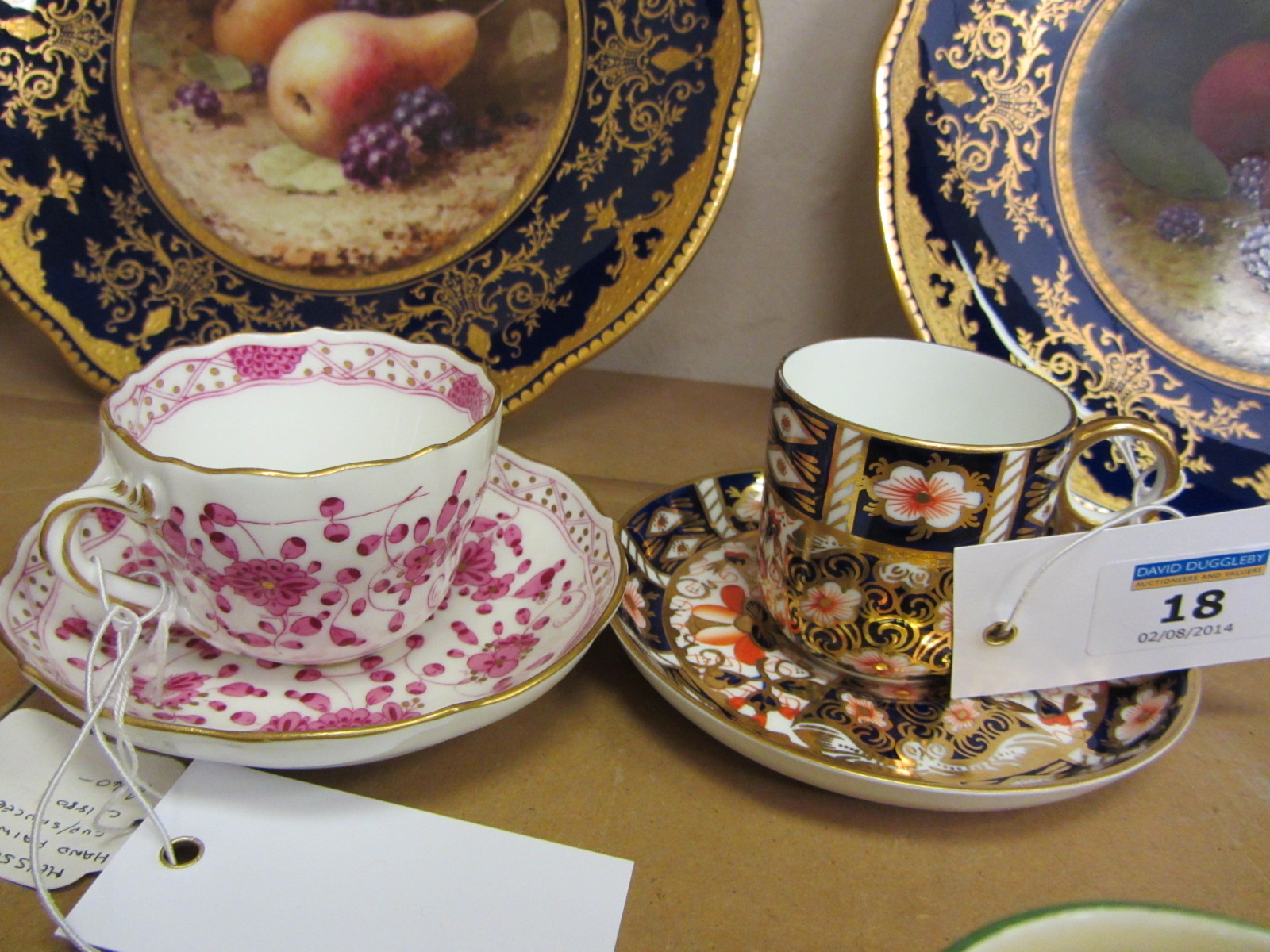 Royal Crown Derby Imari pattern No.2451 coffee can and saucer date code 1914 and a late 19th century