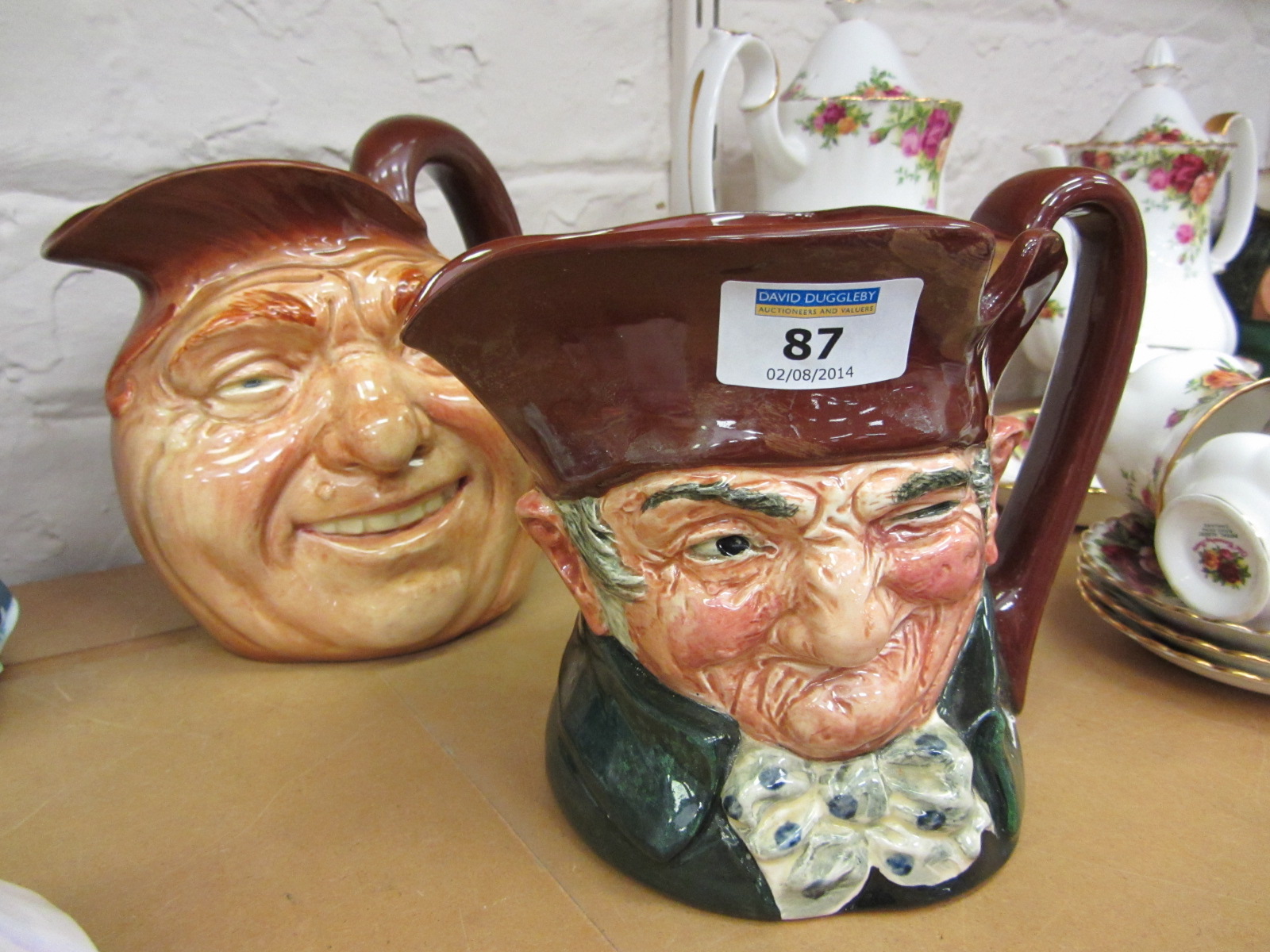 Two large Royal Doulton character jugs John Barleycorn and Old Charlie