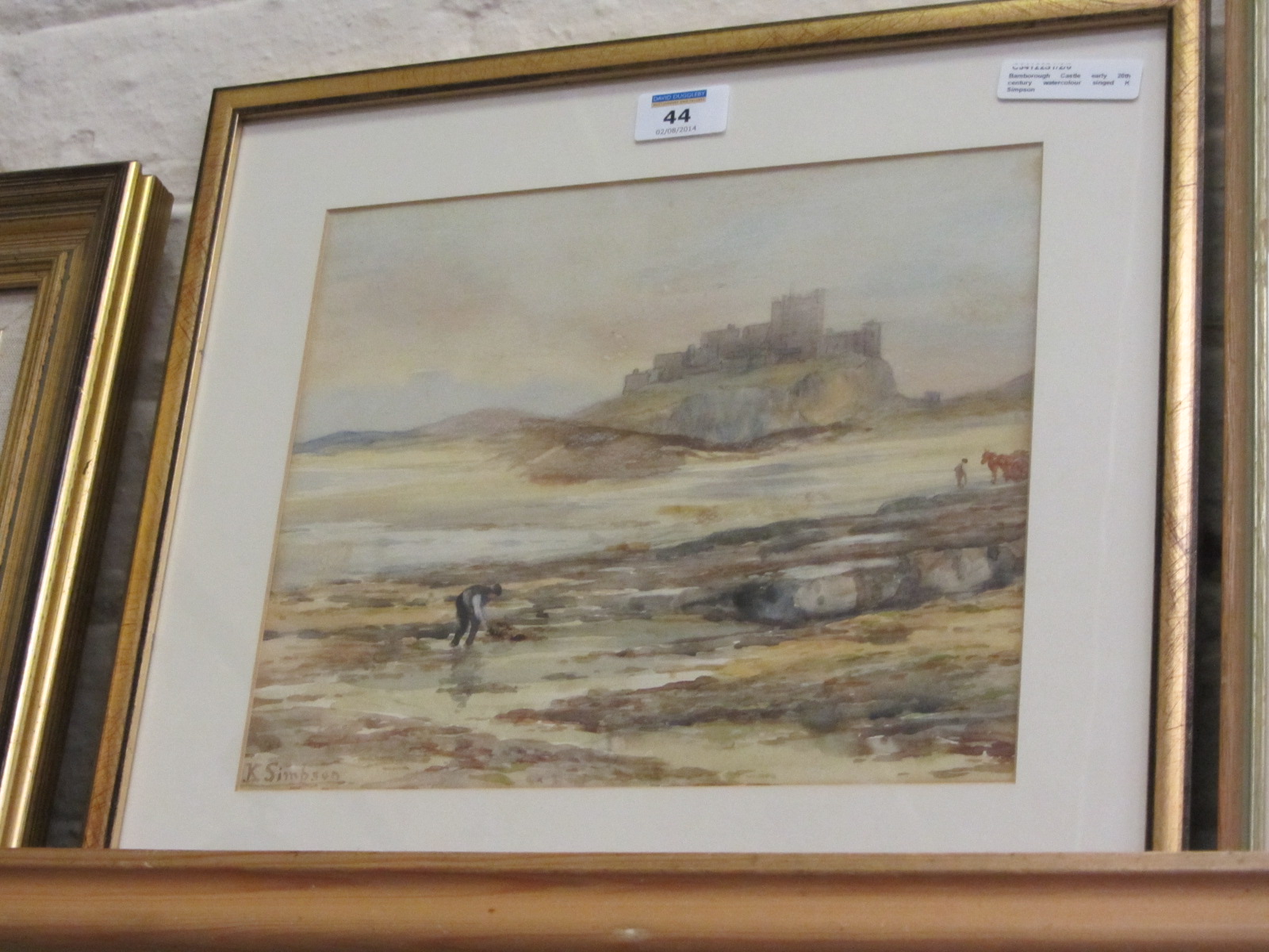 Bamborough Castle, early 20th century watercolour signed Katherine Simpson (Exh.1879-1899)