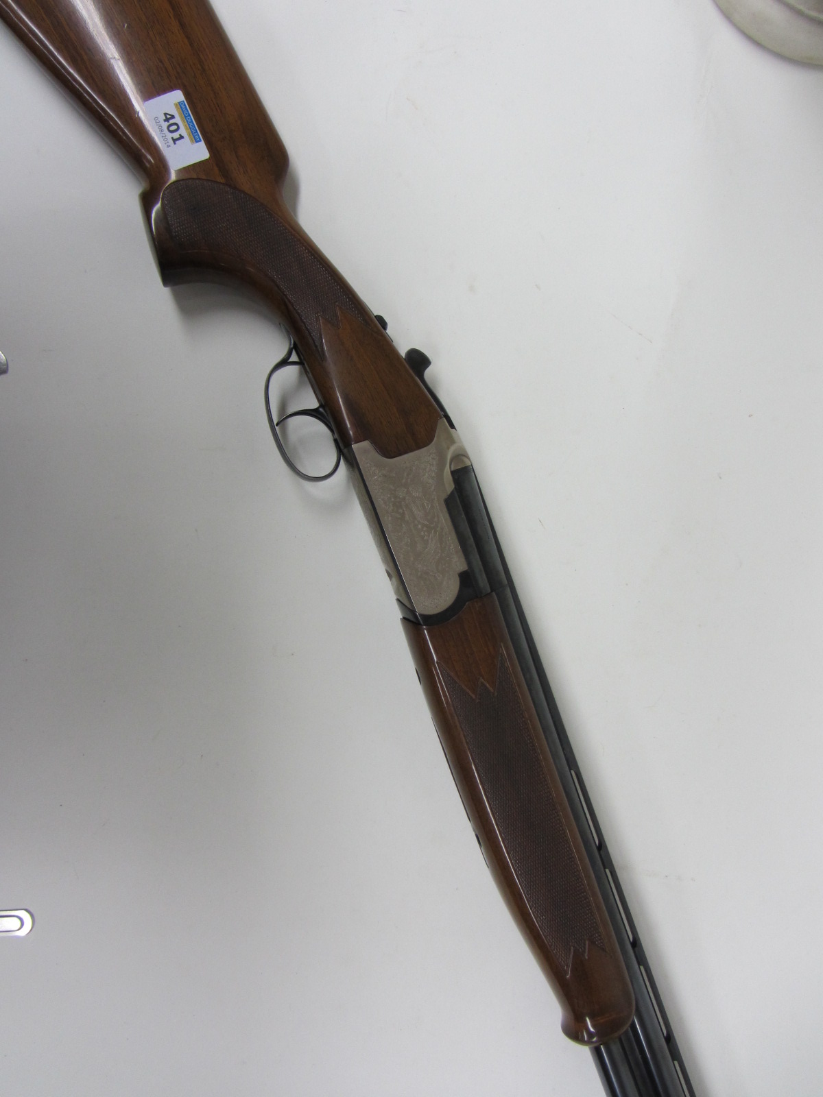 Shotgun Cert. required - Lamber 12 bore O/U sporting gun No.246855, single trigger ejector,