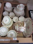 Mintons early 20th century tea service, a set of Mintons 'Ardmore' soup bowls and stands and an