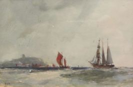 Frank Henry Mason (British 1875-1965): 'Inward Bound Scarborough', watercolour initialed, original