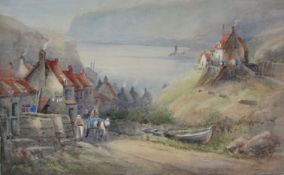 Frederick William Booty (British 1840-1924): Staithes, watercolour signed and dated 1914,  42cm x