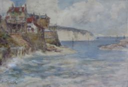 James Ulric Walmsley (British 1860-1954): Robin Hoods Bay, watercolour signed and dated 1918,
