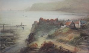 Frederick William Booty (British 1840-1924): Robin Hoods Bay, watercolour signed and dated 1915,