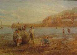 Kate E Booth (British fl.1850-1870): 'Whitby Harbour Buoey', watercolour signed and titled 34cm x