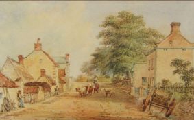 George Weatherill (British 1810-1890): 'At Hawsker near Whitby', watercolour signed and titled