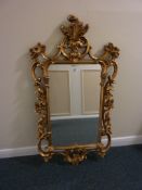 Ornate gilt mirror 106cm x 58cm