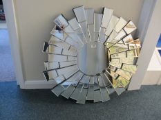 Art Deco style circular wall mirror